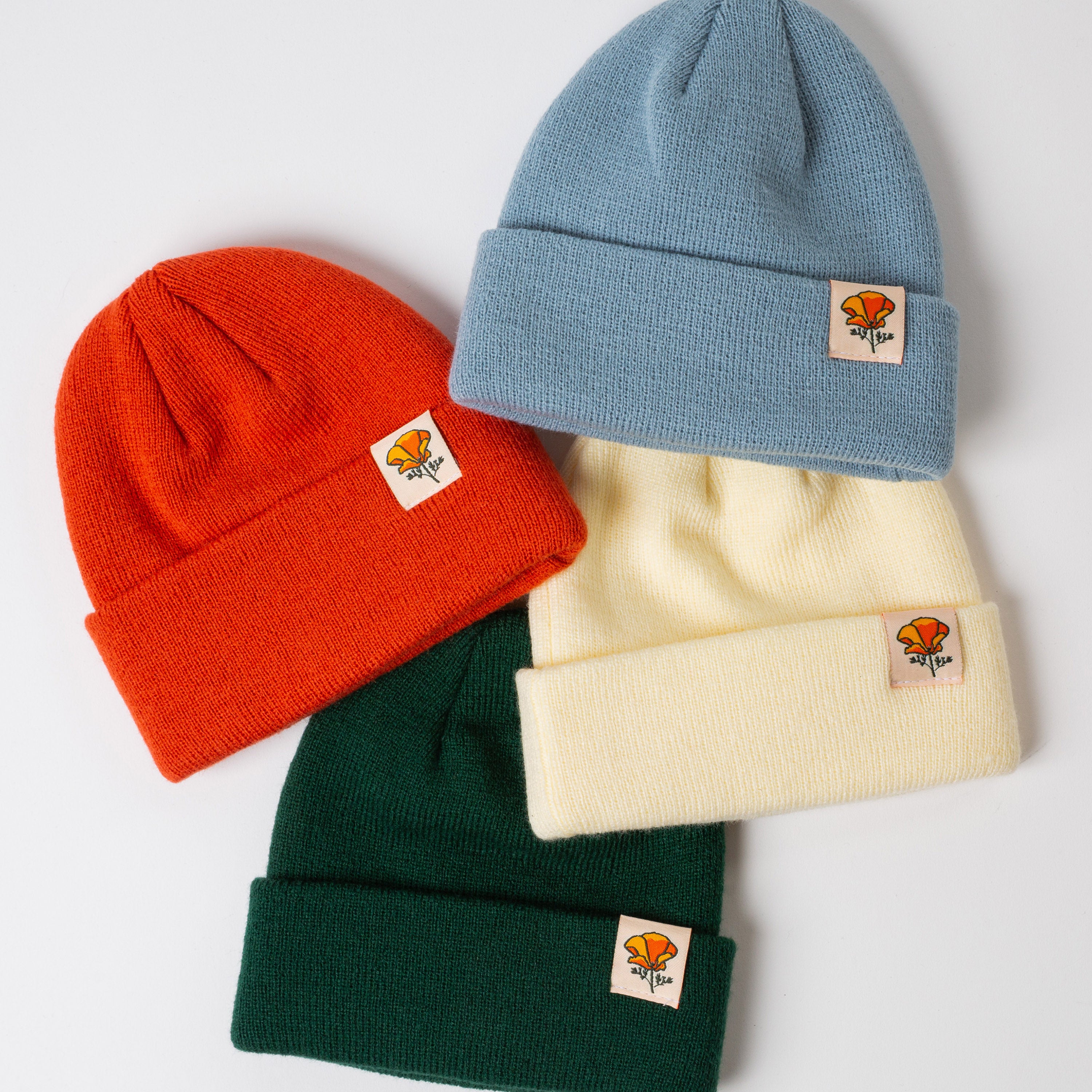 California Poppy Baby Toddler Beanie - California Collection - Poppy Flower
