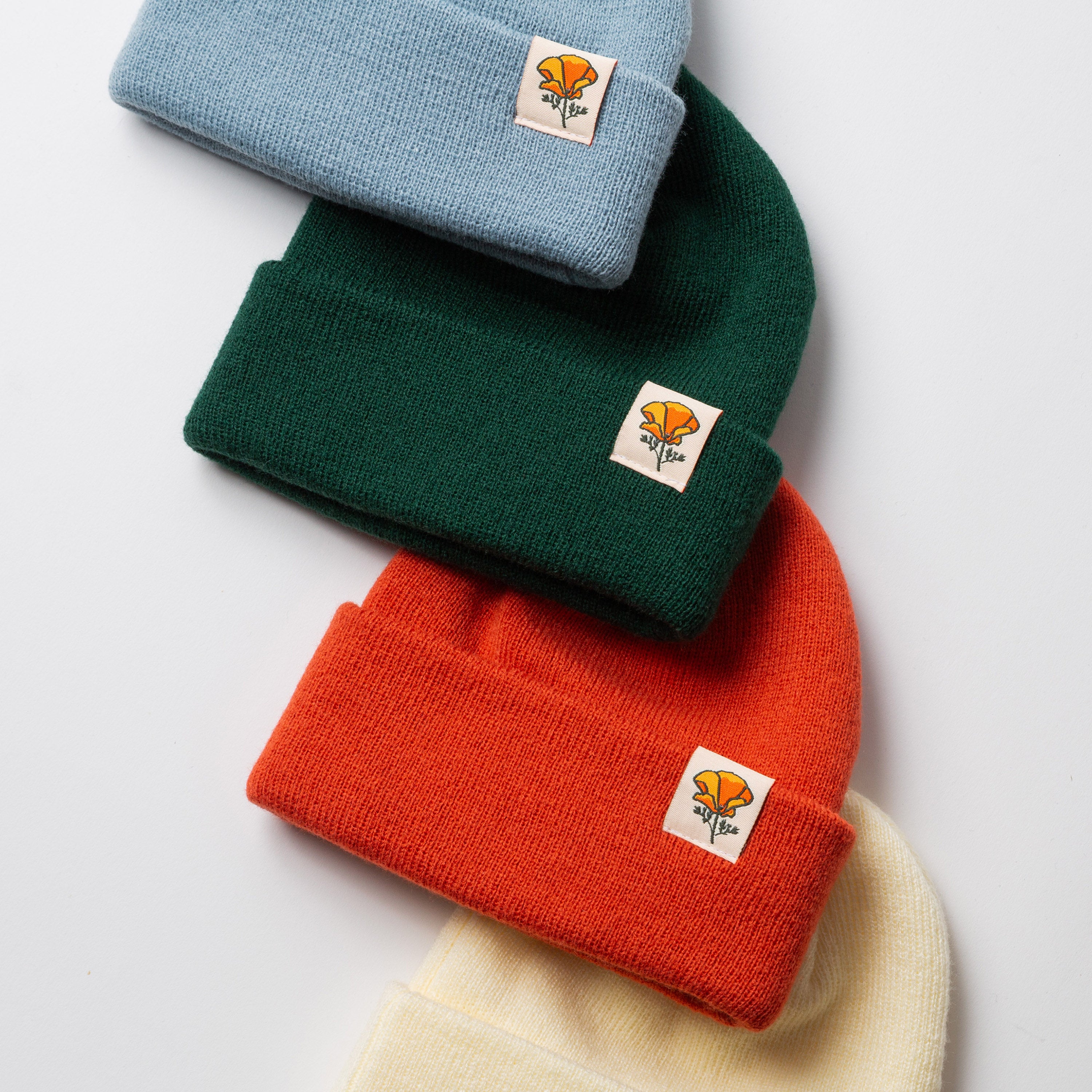 California Poppy Baby Toddler Beanie - California Collection - Poppy Flower