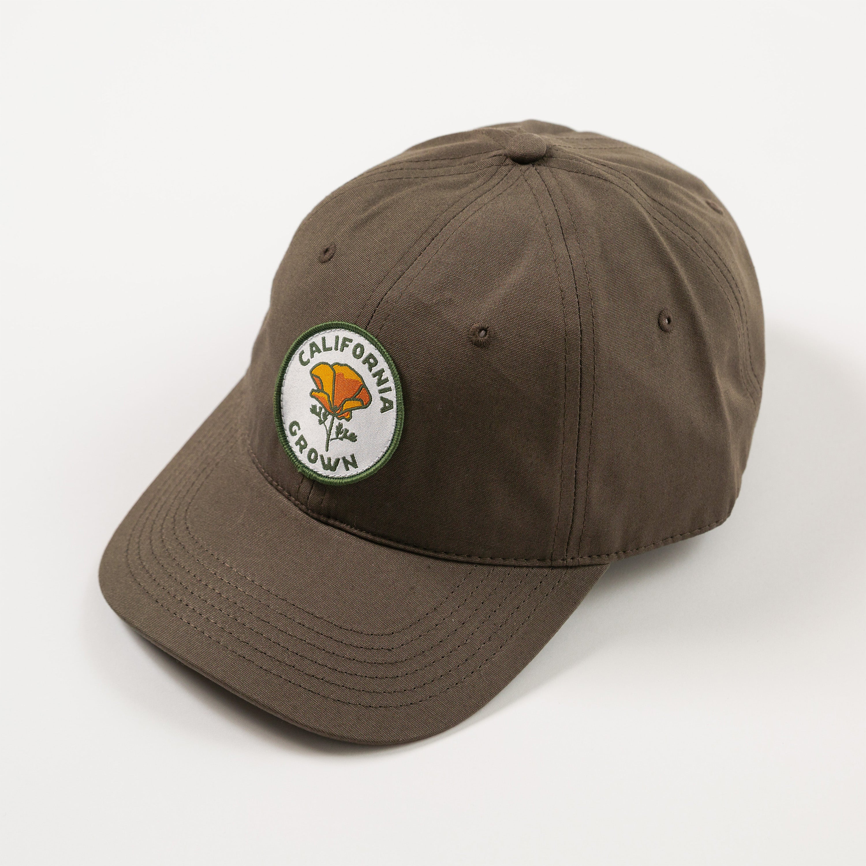 Walnut brown hat with California Grown Patch - Upper Park California Collection