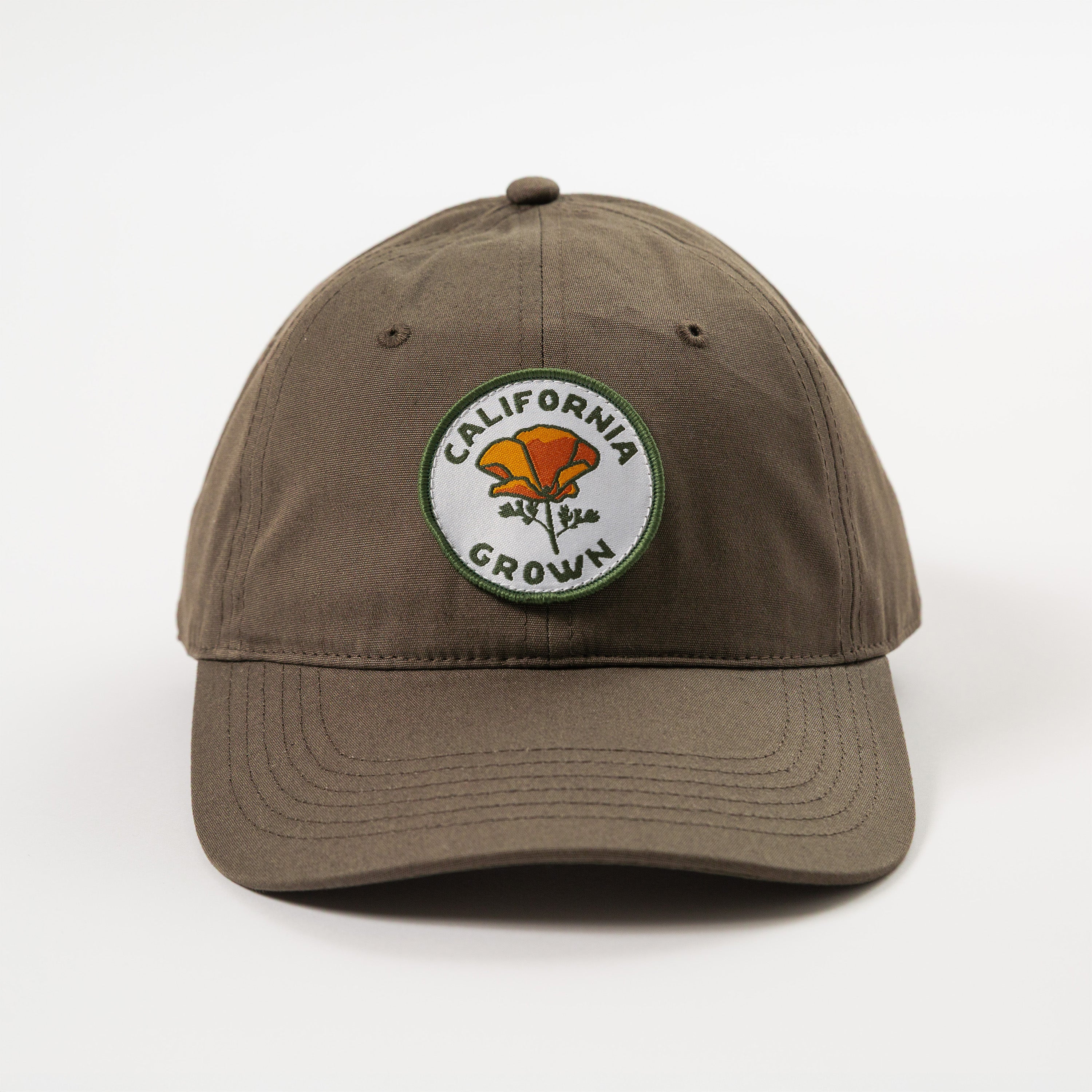 Walnut brown hat with California Grown Patch - Upper Park California Collection