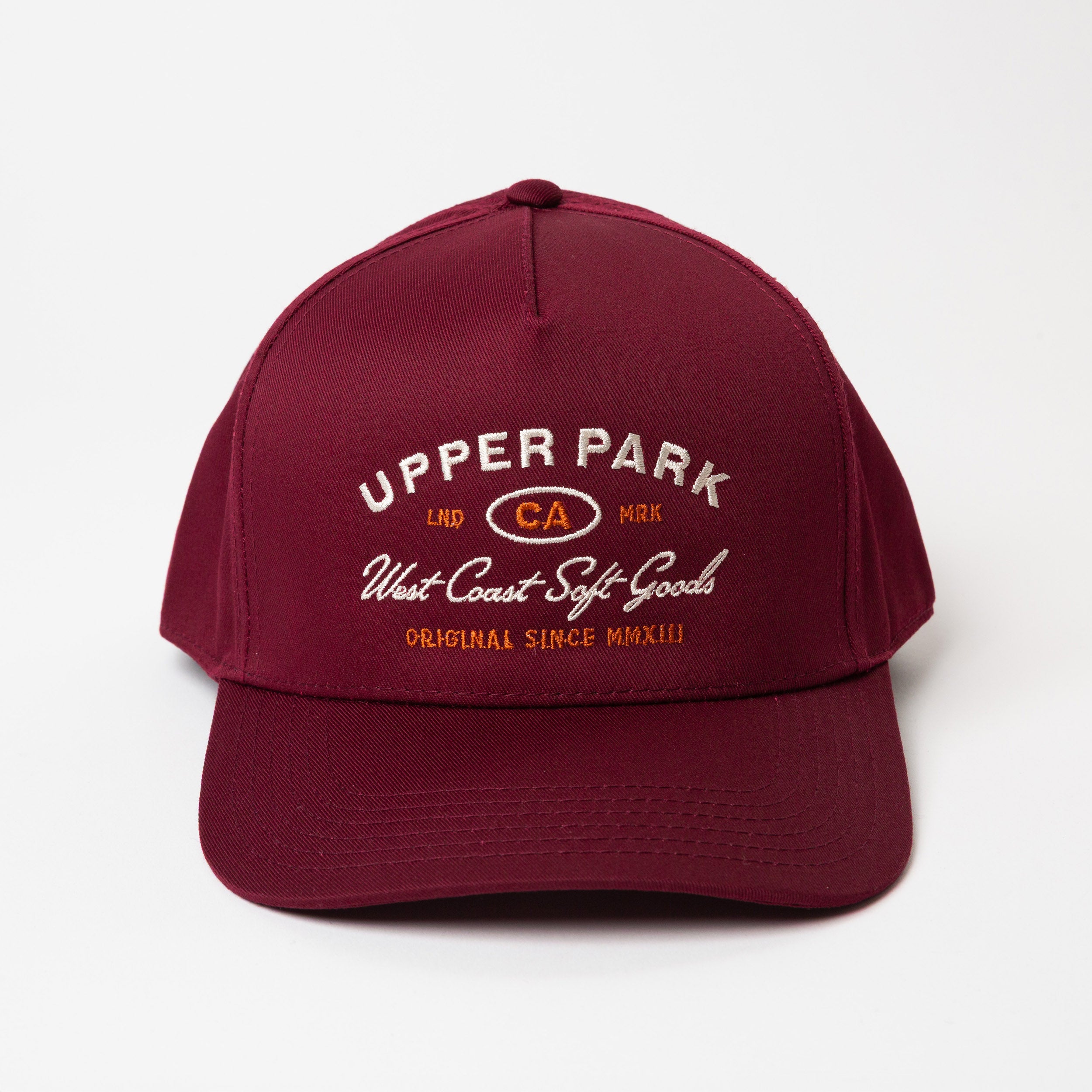 Diego Hat Maroon - Upper Park Clothing - West Coast Soft Goods - California Hat Maroon