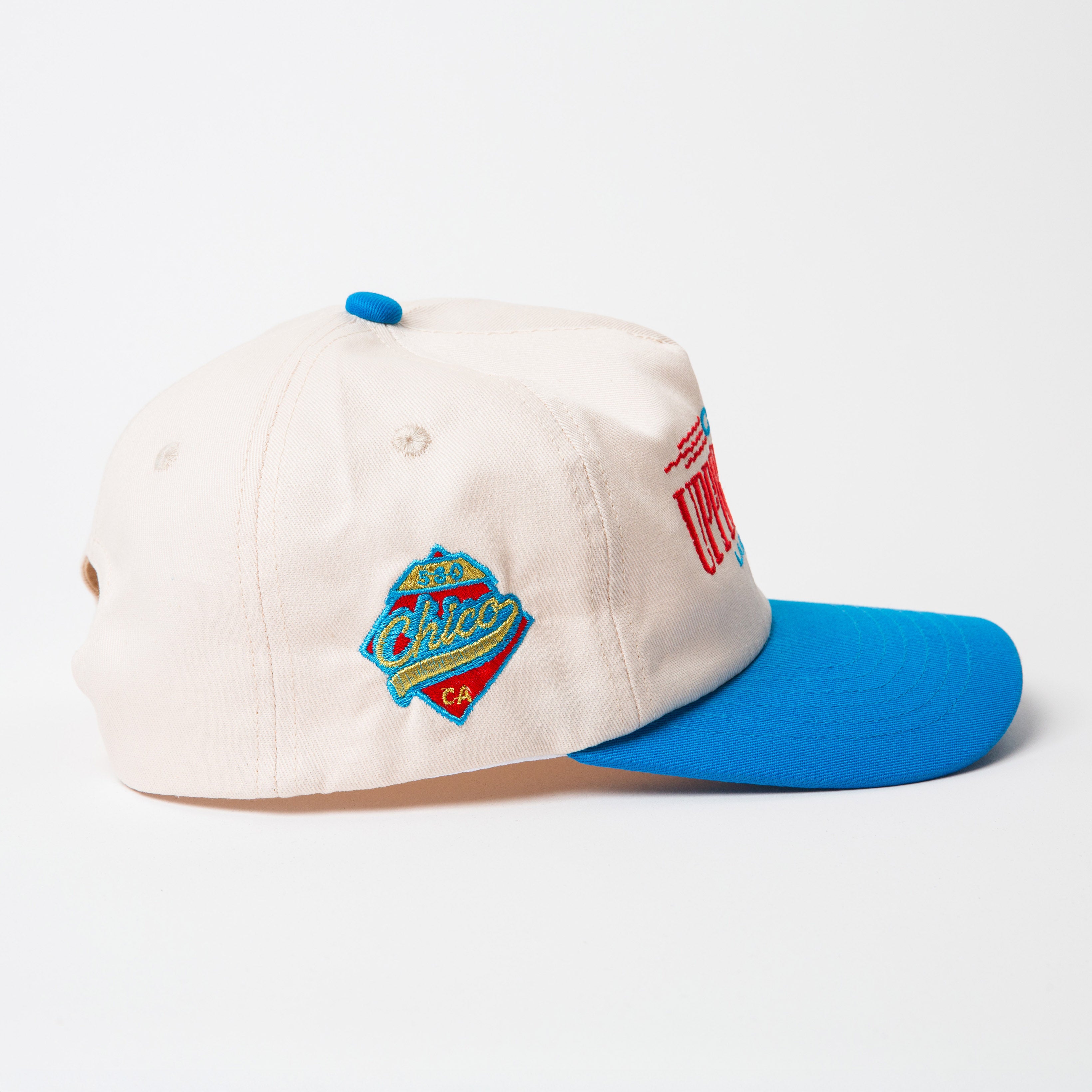 Memphis Upper Park Vintage Style Hat Two Tone Blue and Natural - California Landmark Clothing