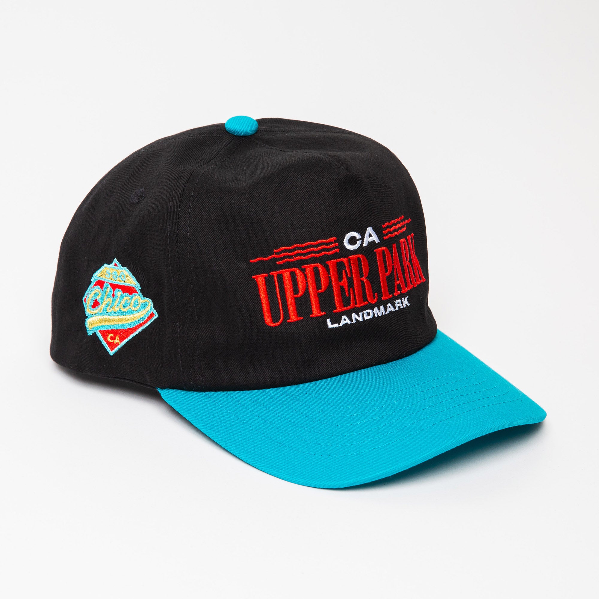 Memphis Upper Park Vintage Style Hat Two Tone Blue and Teal - California Landmark Clothing