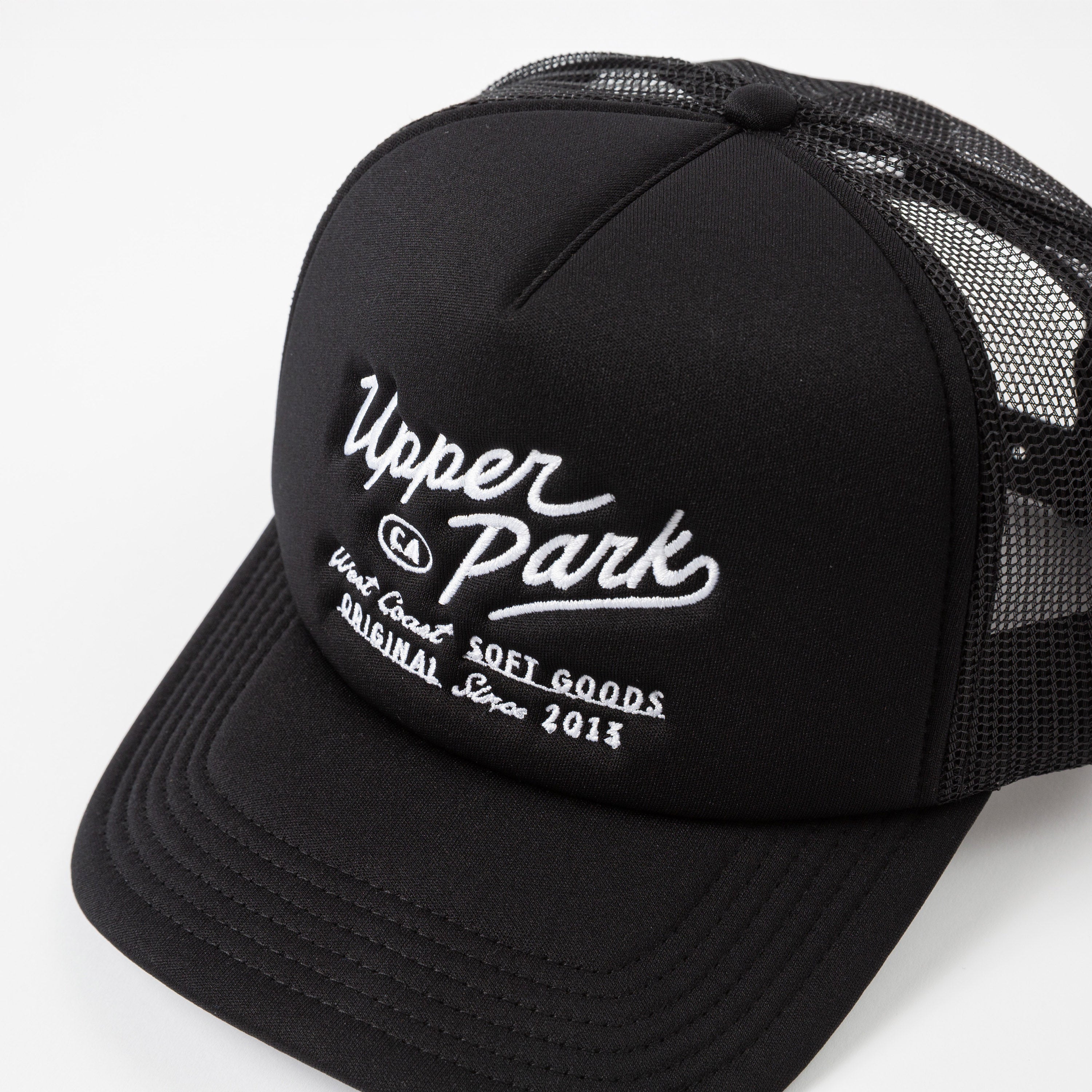 Menlo Embroidered Trucker Hat - High Profile - Upper Park