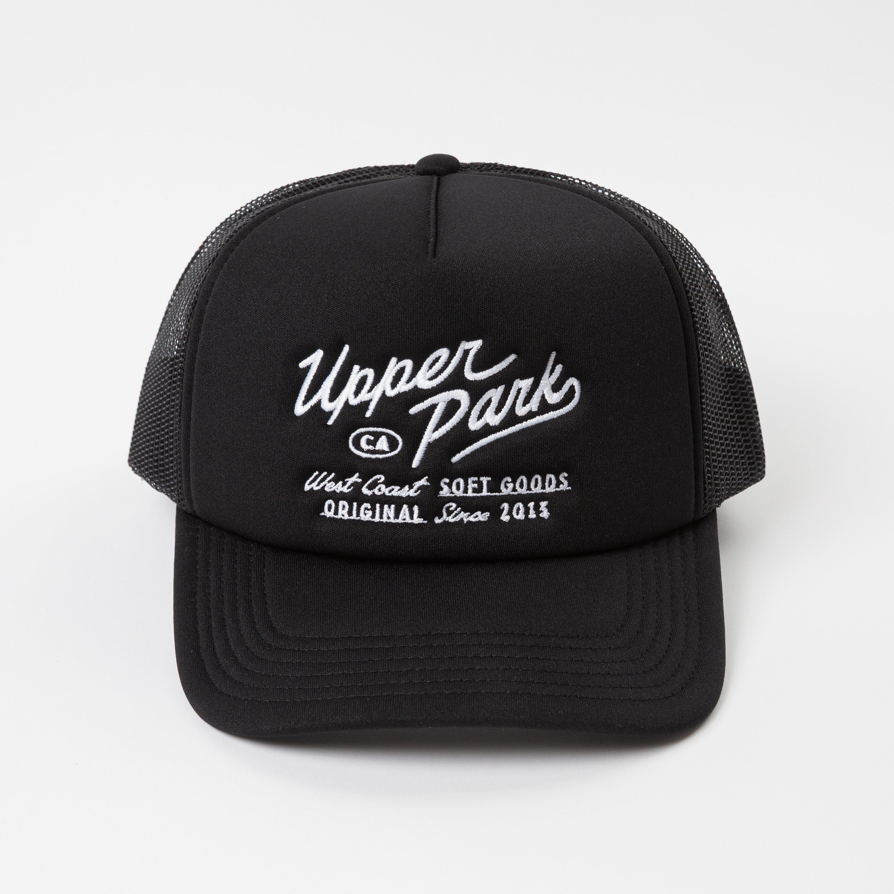 Menlo Embroidered Trucker Hat - High Profile - Upper Park