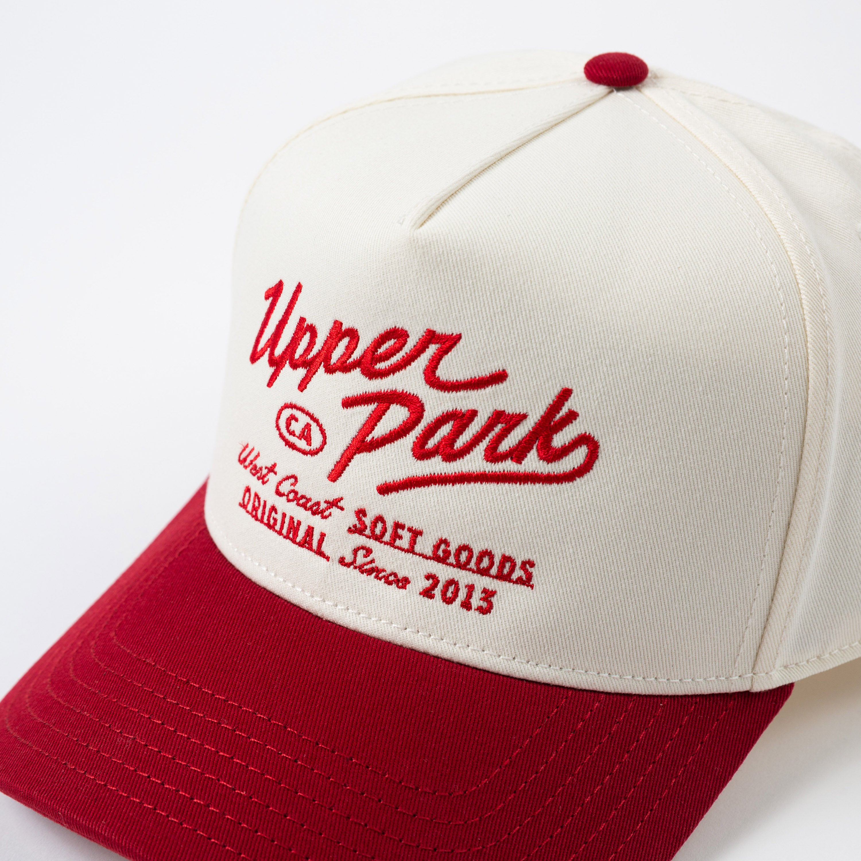 Menlo Frame Cap Two Tone Vintage Style Hat - Upper Park - High Profile
