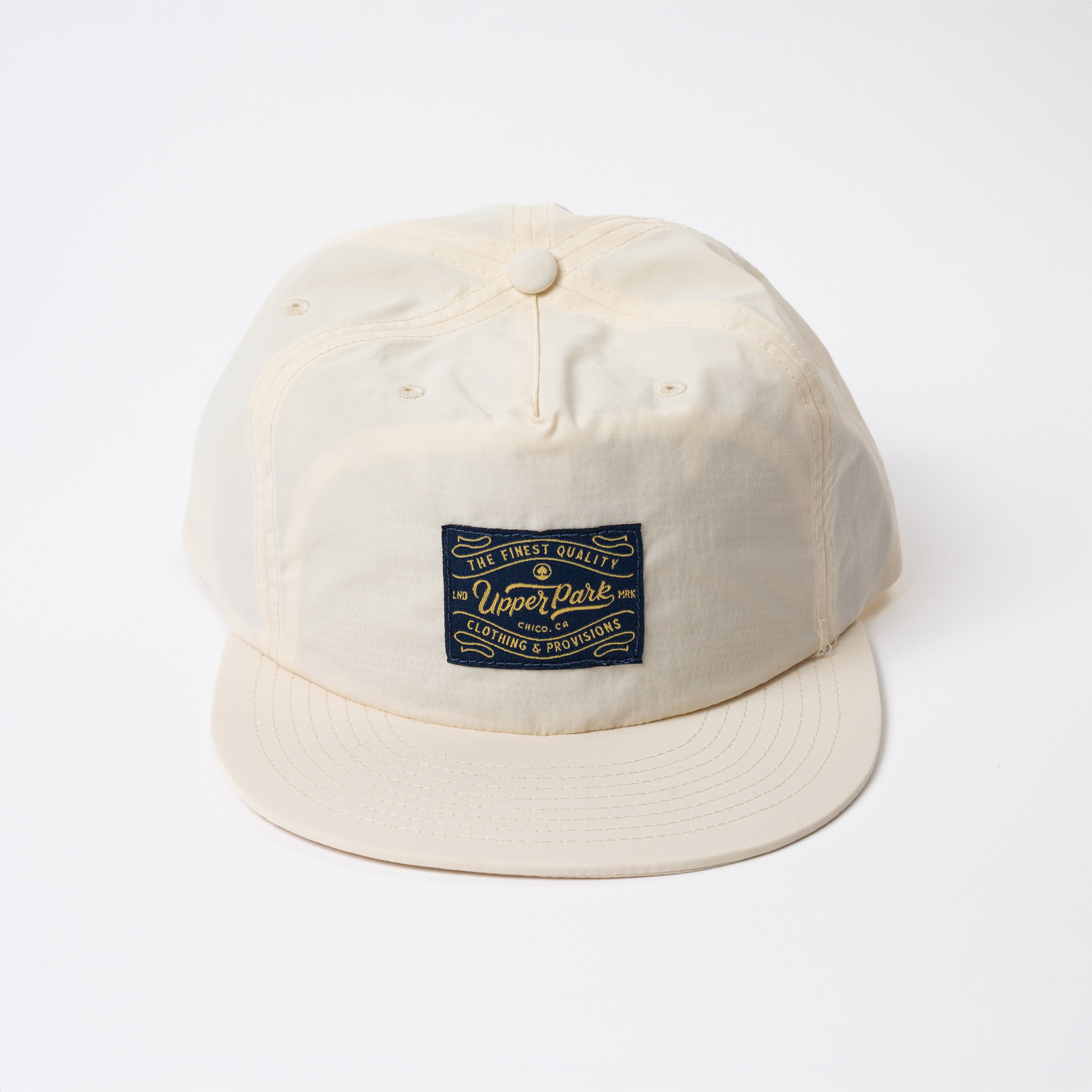 Upper Park Pro Label Surf Cap Hat - Low Profile - Water Resistant - Ecru