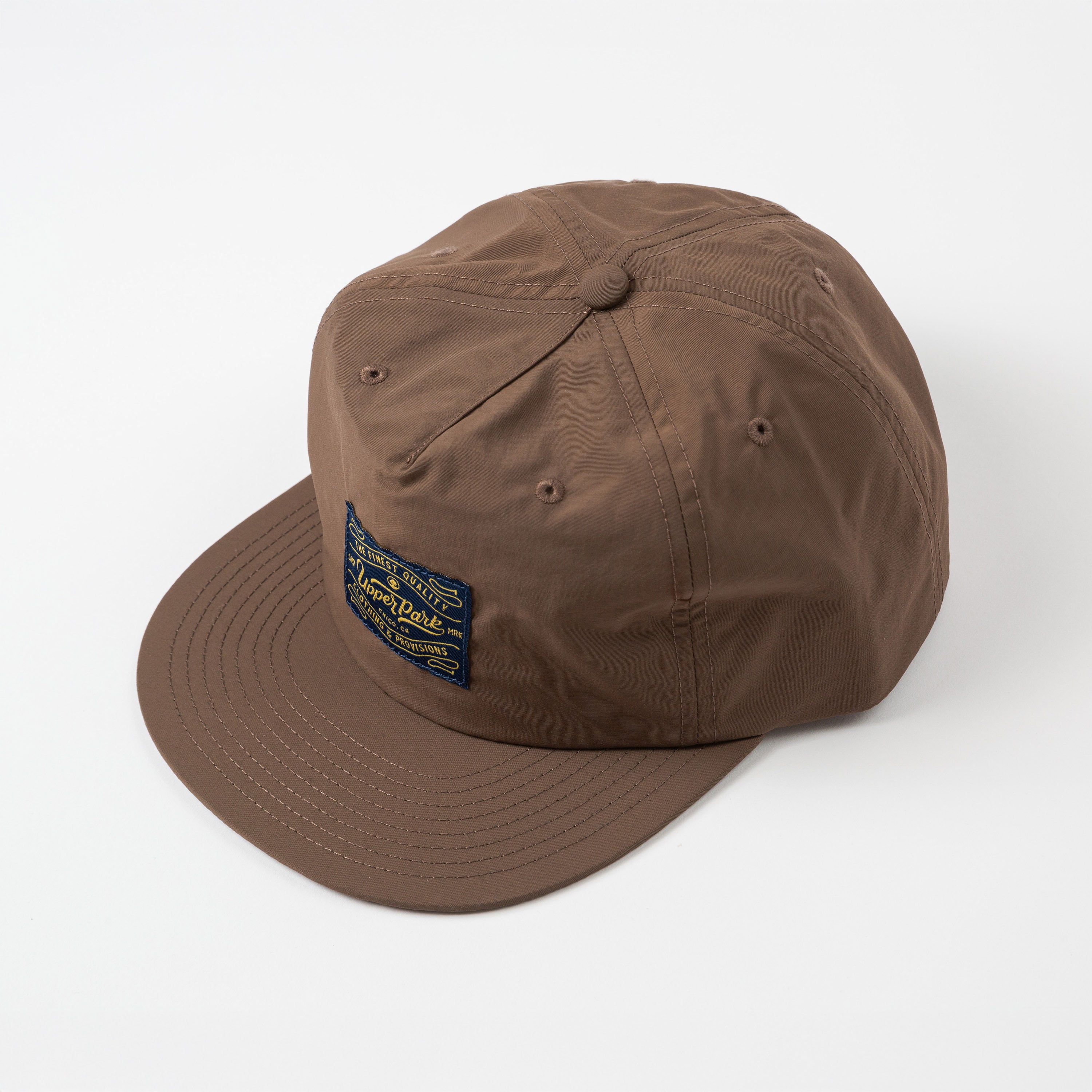Upper Park Pro Label Surf Cap Hat - Low Profile - Water Resistant - Brown