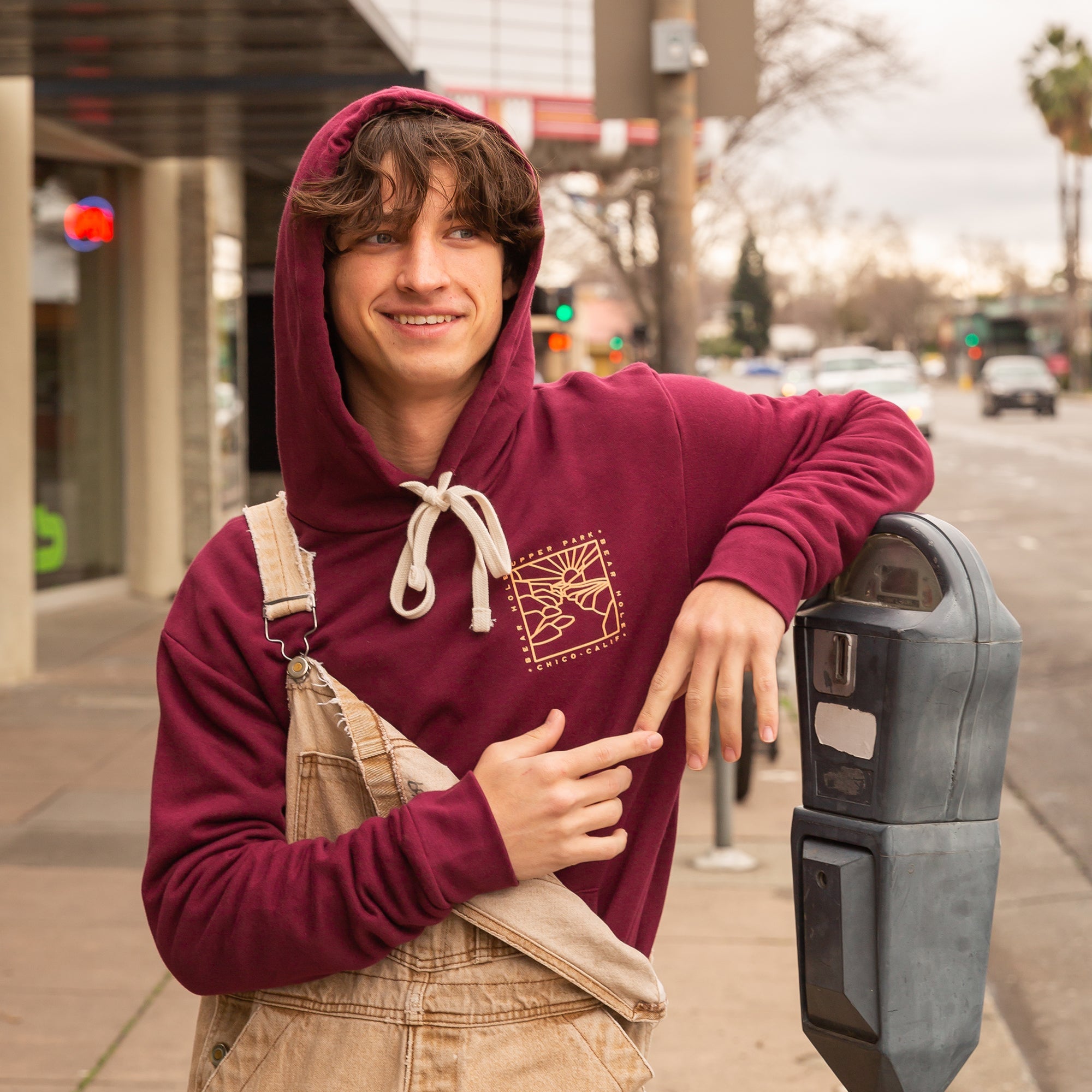 Bear Hole Monoline Hoodie Sweatshirt - Bidwell Park - Upper Park Clothing, Chico CA