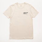 Beige t-shirt with 'Upper Park' logo on a white background - Bear Hole Upper Bidwell Park