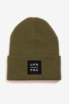 Original Upper Park Box Logo Beanie - Army Standard Beanie - UPR PRK - Upper Park Clothing - Chico, CA