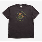 Black t-shirt with 'California Grown Wild' graphic on a white background