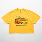 California Oranges Shirt - Cut Crop Washed Women's Tee - Raw Hem - America's Liquid Gold California Collection