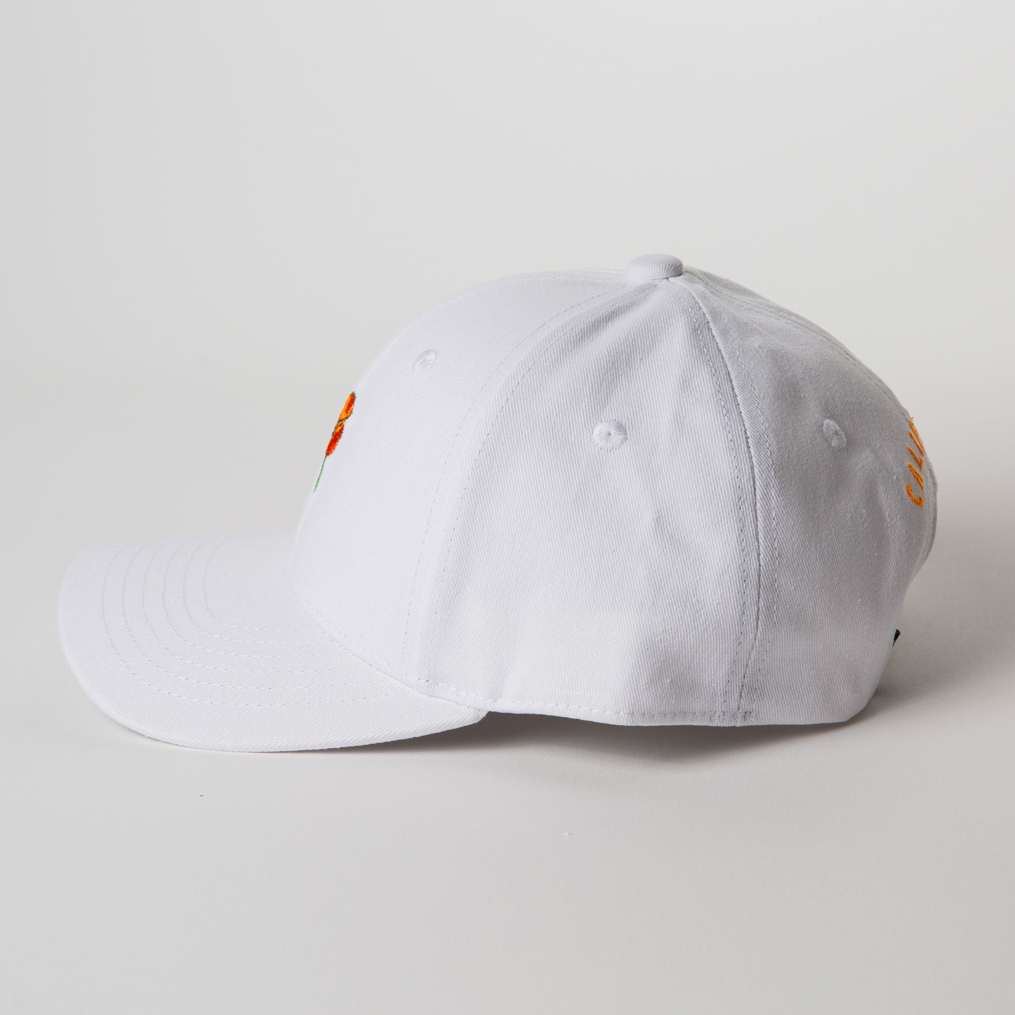 California Poppy Hat - Dad Hat Style White - Upper Park Clothing - Chico, Ca