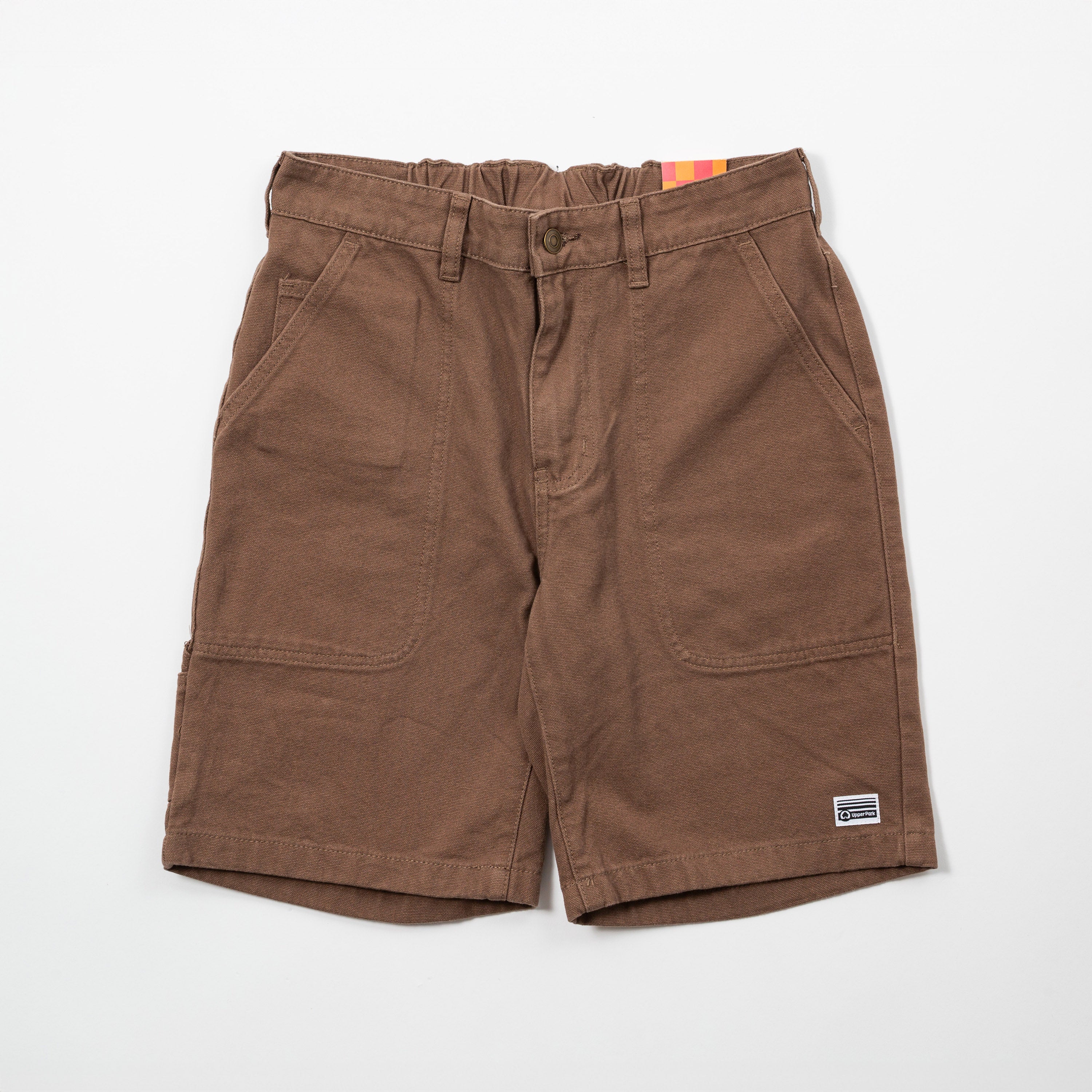 Men's Shorts Heavy Duck Canvas - Upper Park Clothing - Brown shorts on a white background