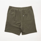 Green shorts with a pocket on a white background