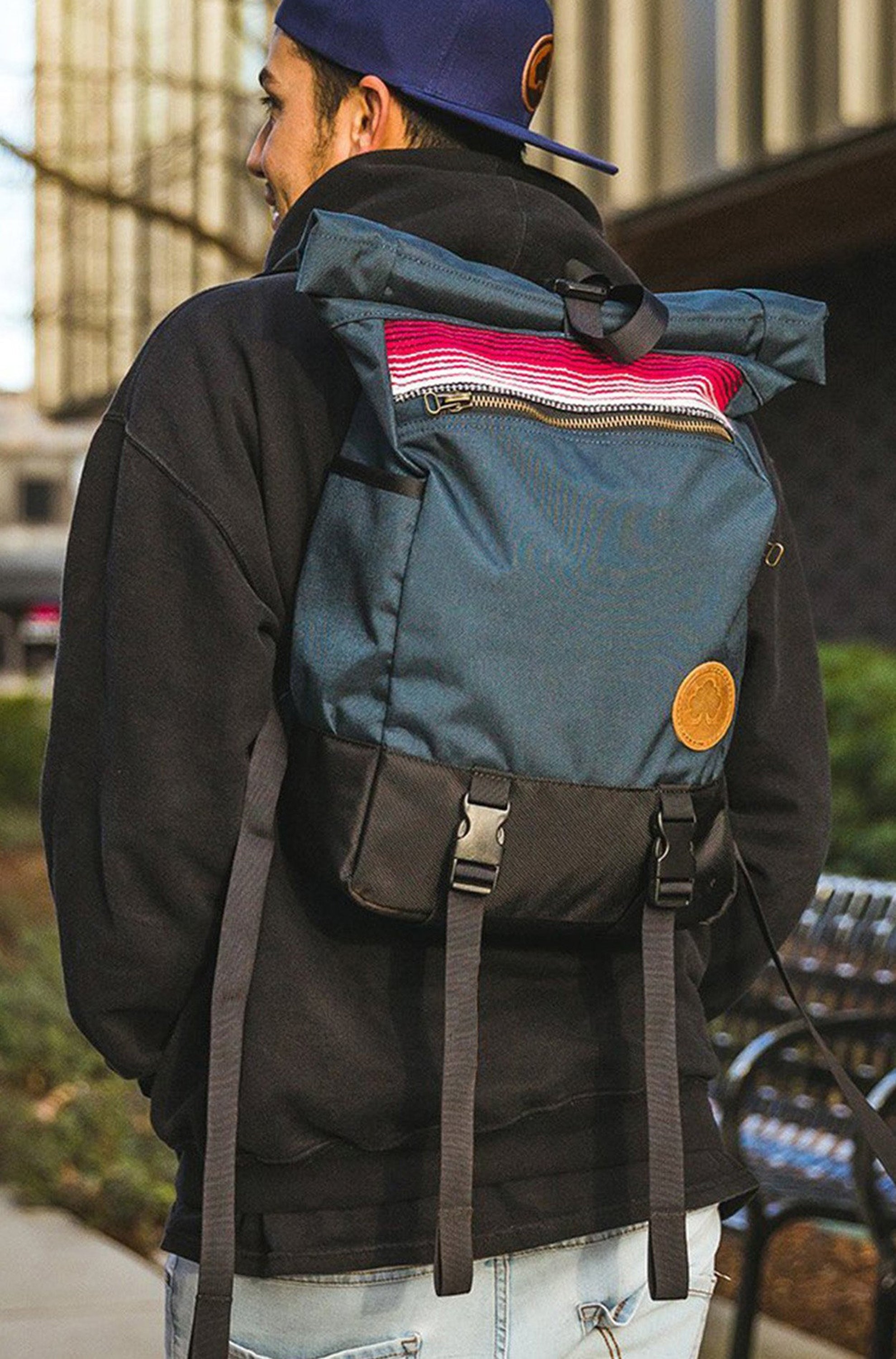Sycamore Roll Top Backpack - Indigo lifestyle