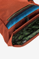 Sycamore Roll Top Backpack - Brick detail