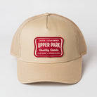 Truck Stop 5 Panel Trucker Hat - Khaki - Front Main View - Upper Park Hat