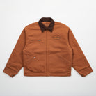 Brown jacket with a brand logo on a white background - Cultivators Upper Park Barn Jacket