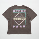 Upper Park Discovery Graphic Women's Tee - Gray t-shirt with 'Upper California Park' graphic on a white background