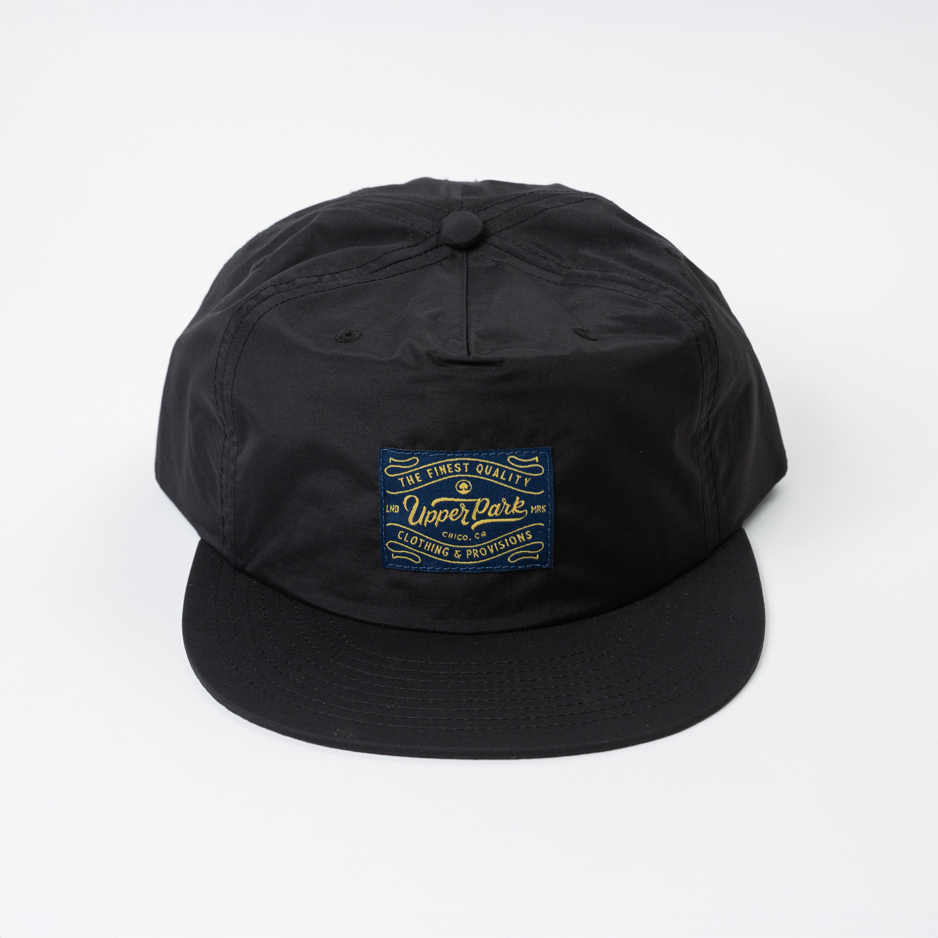Upper Park Pro Label Surf Cap Hat - Low Profile - Water Resistant - Black