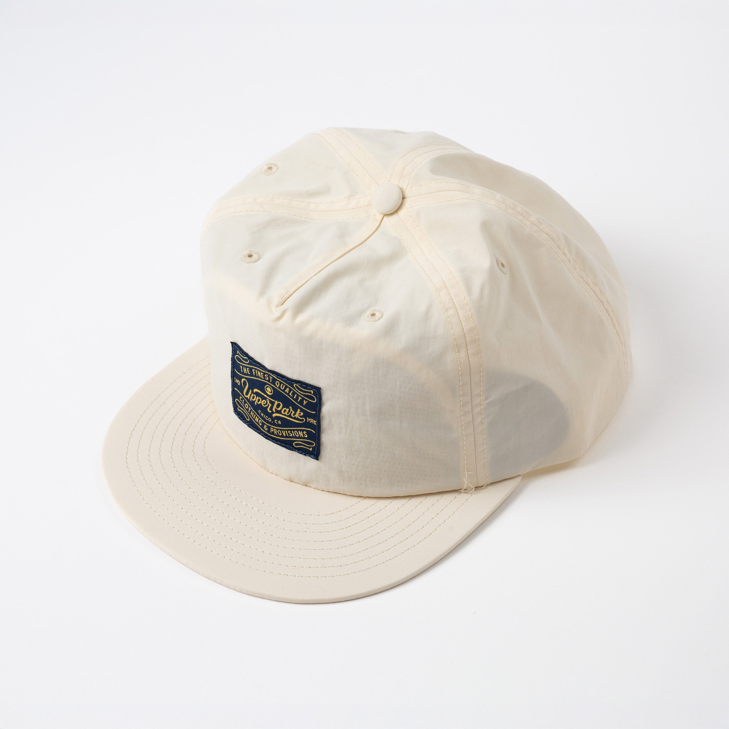 Upper Park Pro Label Surf Cap Hat - Low Profile - Water Resistant - Ecru