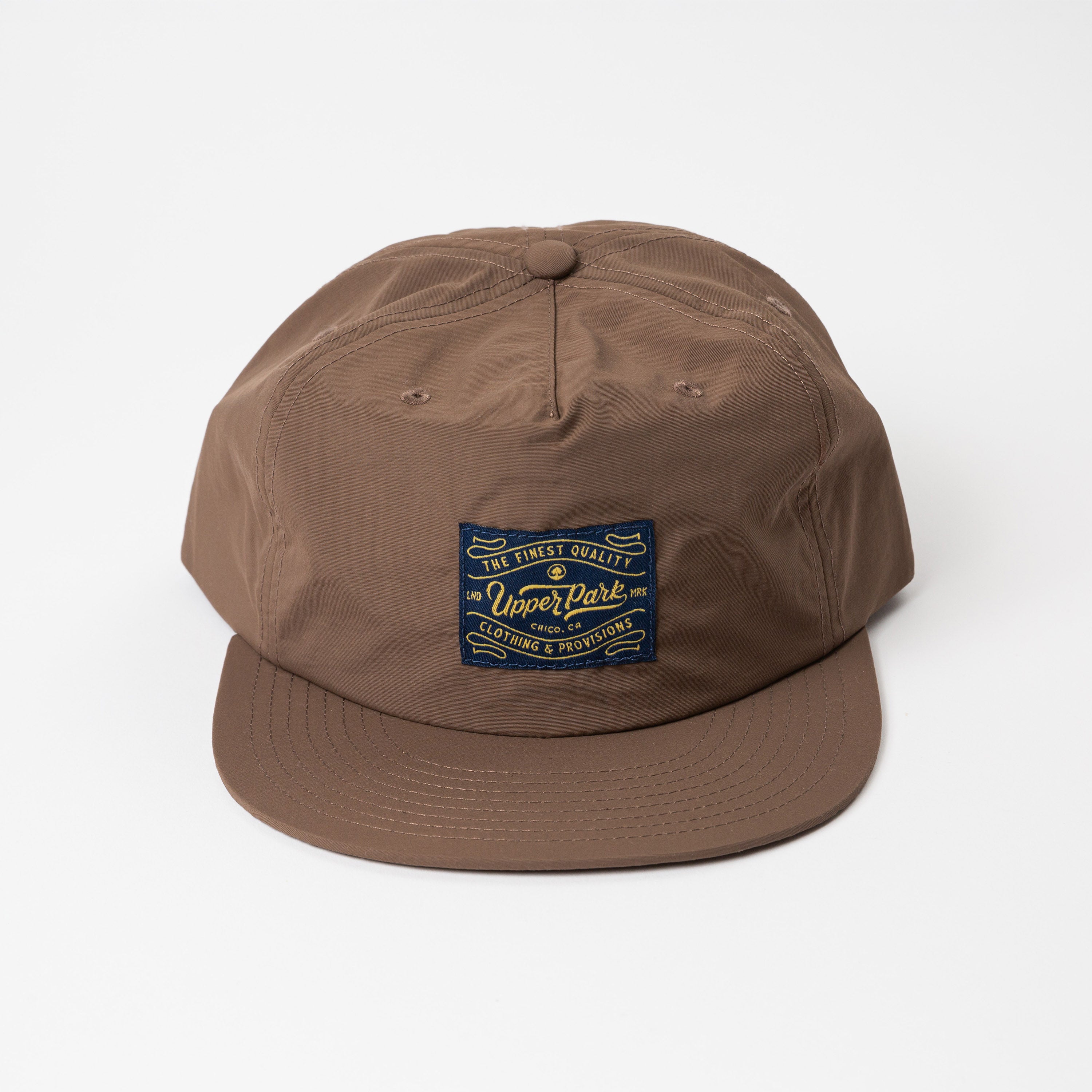 Upper Park Pro Label Surf Cap Hat - Low Profile - Water Resistant - Brown