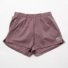 Women's Garment Dyed Heavy Jersey Shorts - 100% Cotton - Pair of mauve shorts on a white background - Cotton Gym Shorts